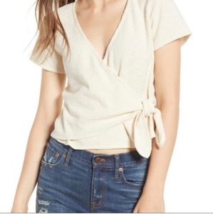 Madewell Textured and Thread Wrap Top